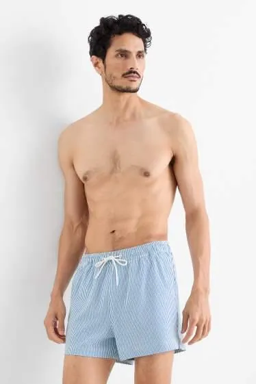 Swim shorts - striped - textured