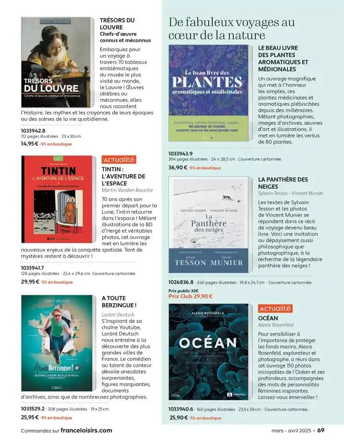 Mars - Avril 2025 du 4 mars au 30 avril 2025 - Catalogue page 69
