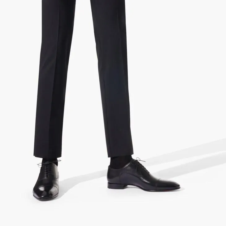 Greggo Souliers à lacets - Cuir de veau patiné - Noir