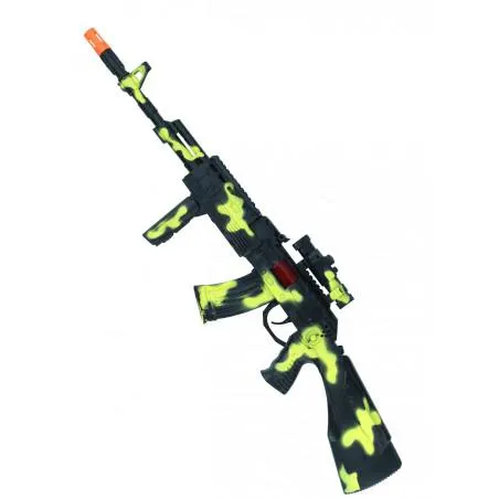 Mitraillette armée en plastique