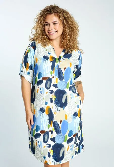 Robe tunique courte en lyocel