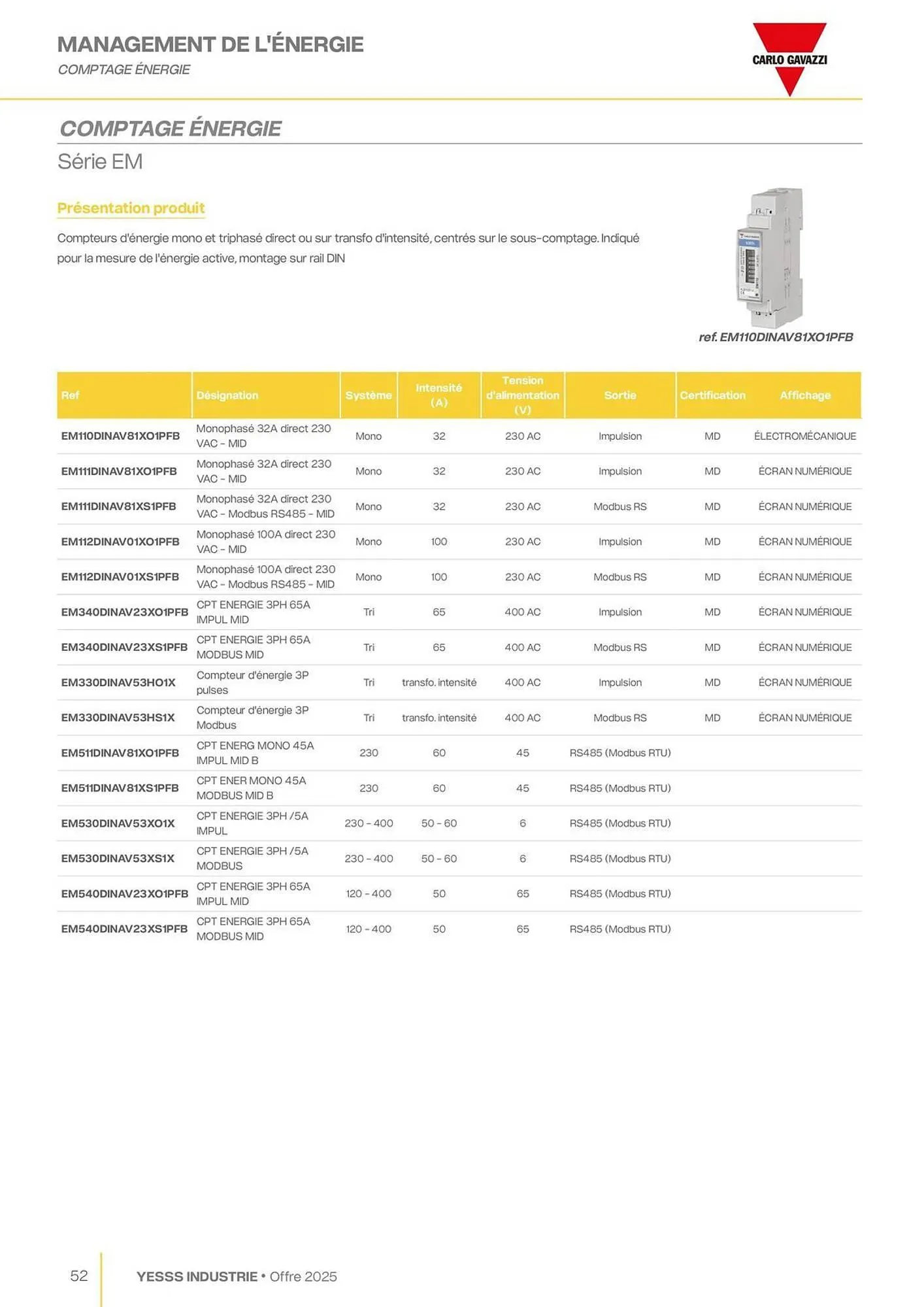 Catalogue Yesss electrique du 28 janvier au 31 décembre 2025 - Catalogue page 54
