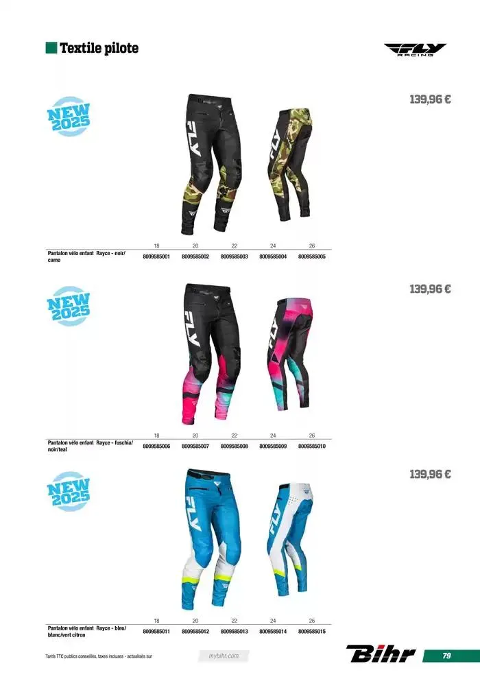 FLY RACING BMX 2025 du 12 avril au 31 décembre 2025 - Catalogue page 79