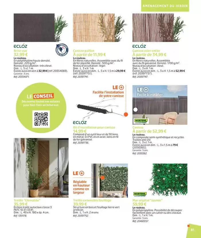 BARBEUC, SIESTE, PÉTANQUE PLACE À LA DÉTENTE du 27 février au 23 juin 2025 - Catalogue page 80