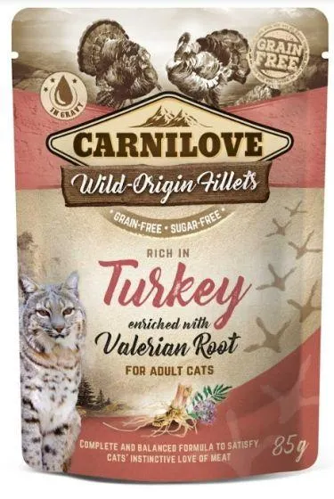 Pâtée sans céréales saveur dinde et valériane pour chat adulte