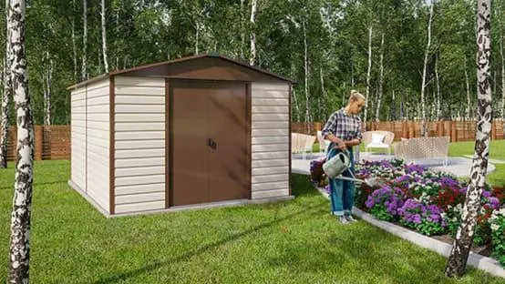 Abri de jardin métal 11,39 M2 Ep. 0,30 mm Trigano