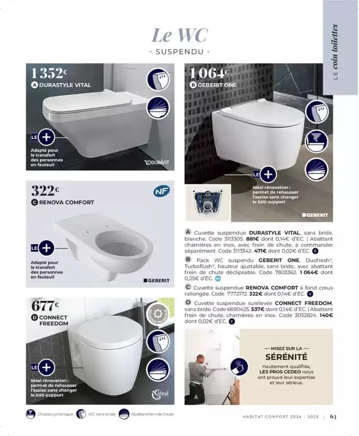 Cedeo Habitat confort du 1 octobre au 31 mai 2025 - Catalogue page 67