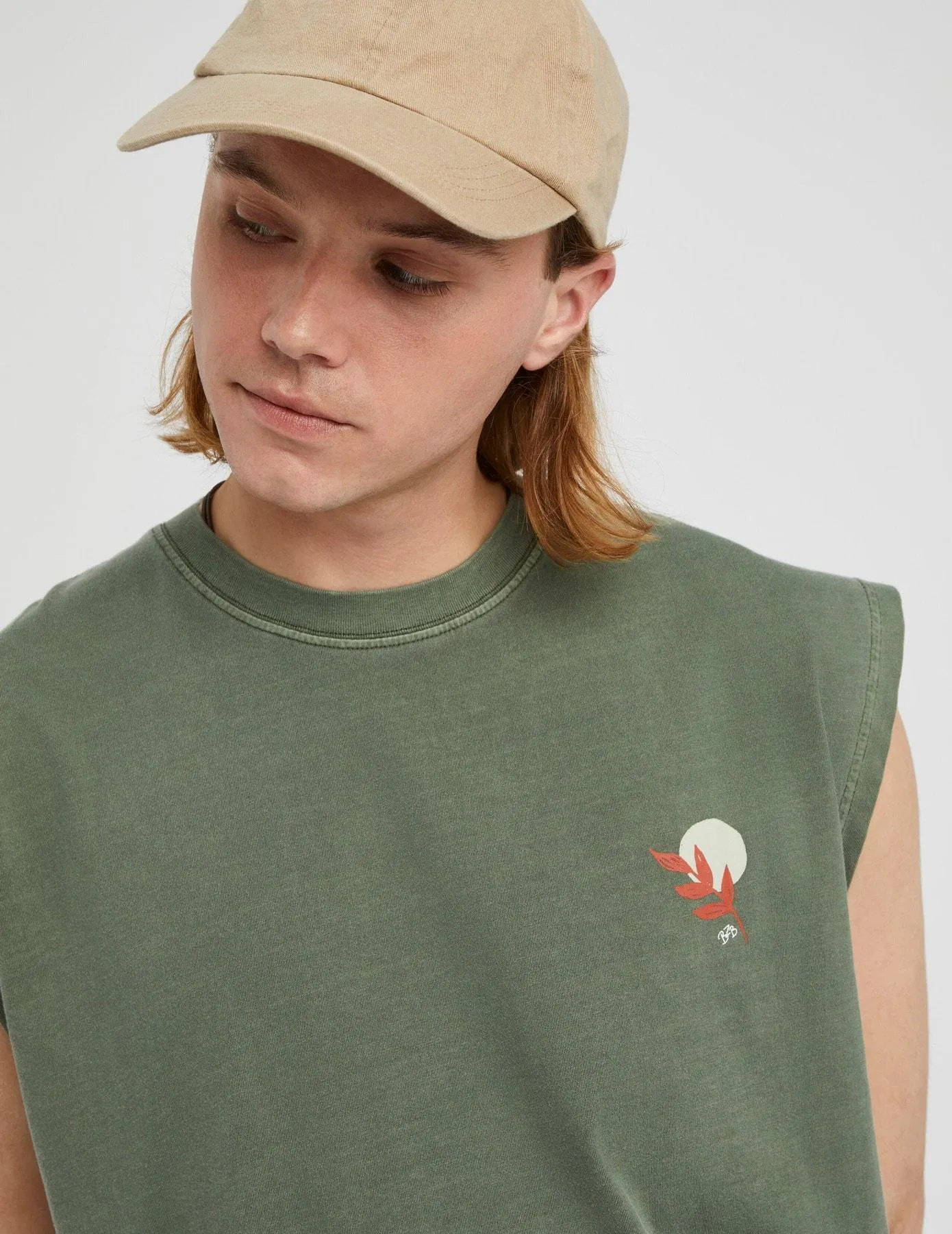 T-shirt sans manches - Vert kaki