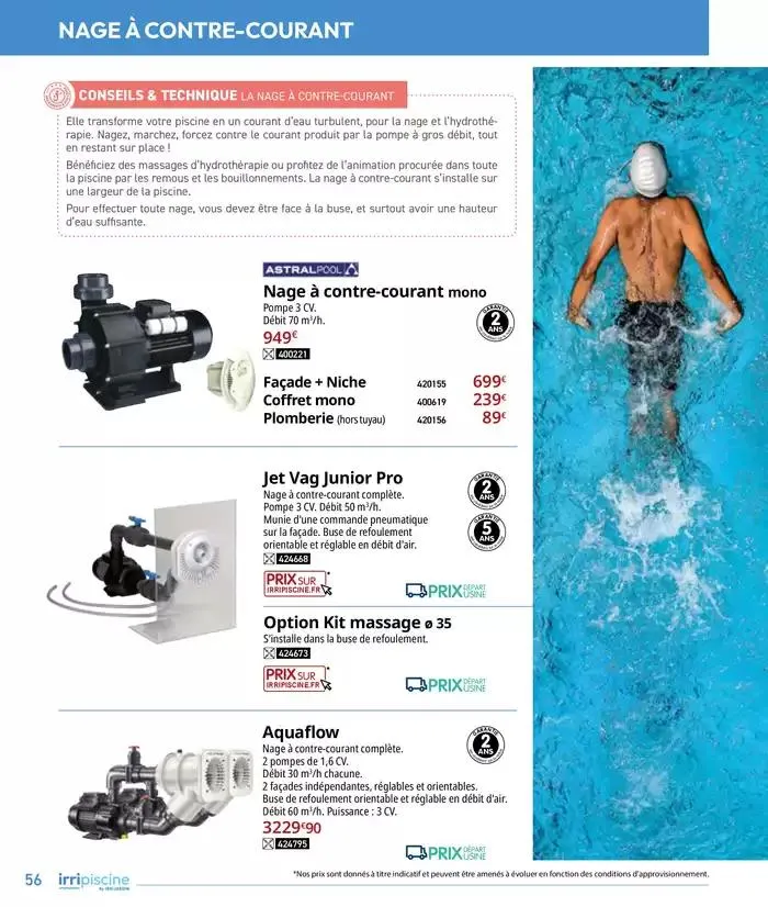 Les plaisir de l'eau Piscine,Spa,Arrosage du 10 mars au 31 décembre 2025 - Catalogue page 56