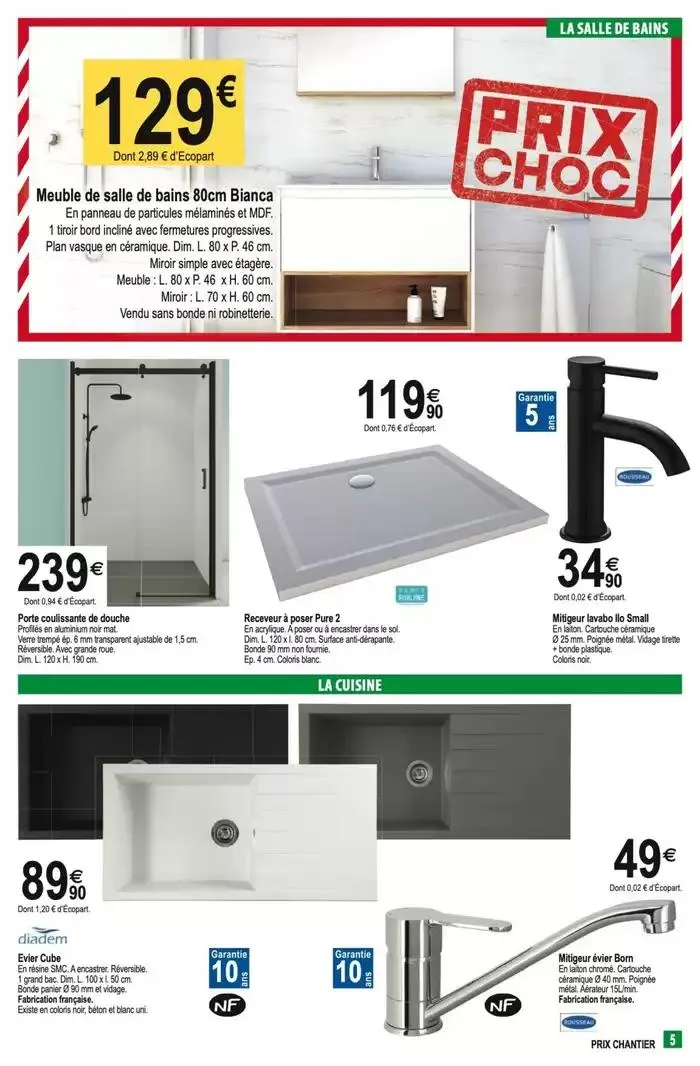 Prix Chantier du 5 mars au 16 mars 2025 - Catalogue page 5