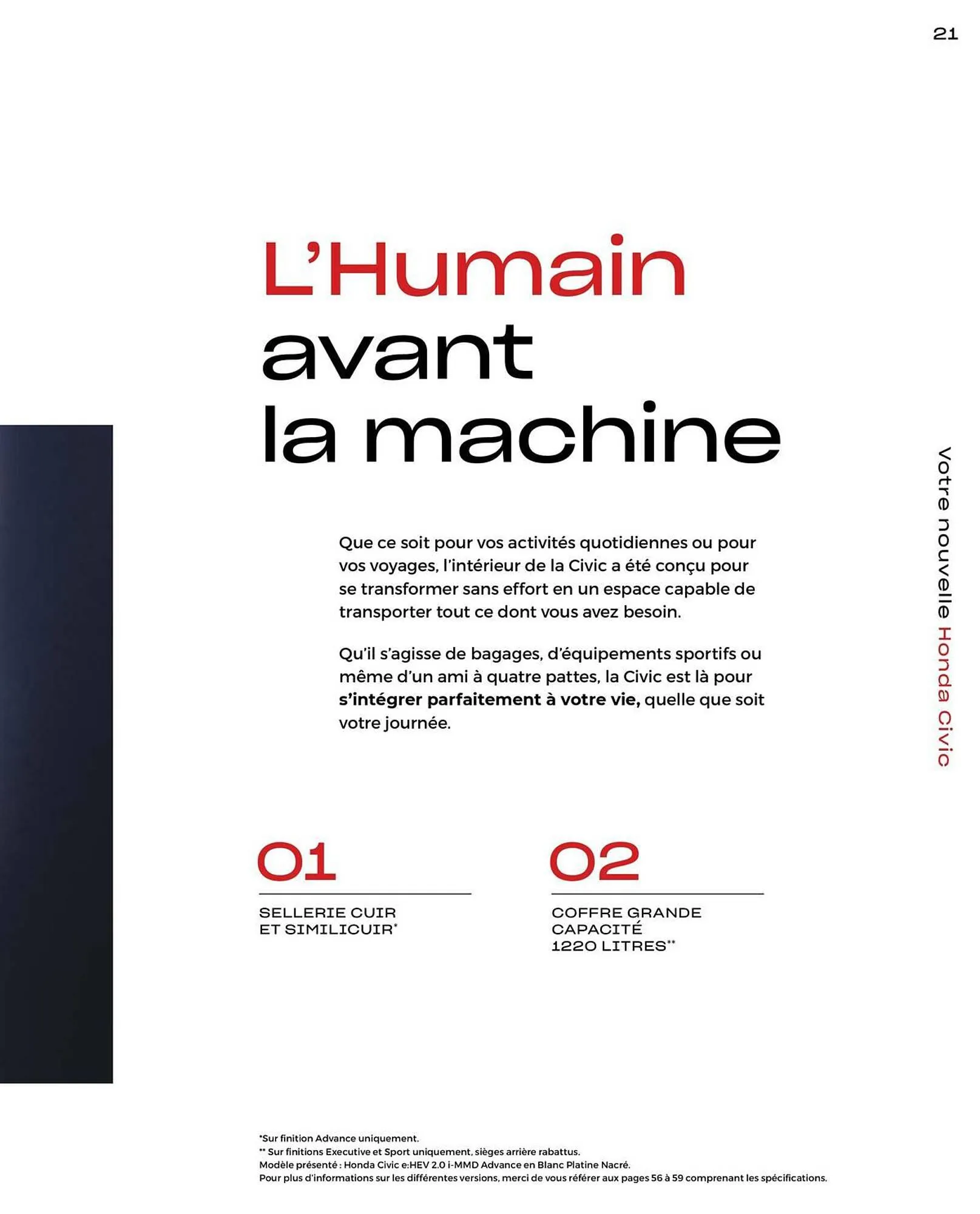 Catalogue Honda Civic Hybrid du 20 décembre au 30 juin 2024 - Catalogue page 21