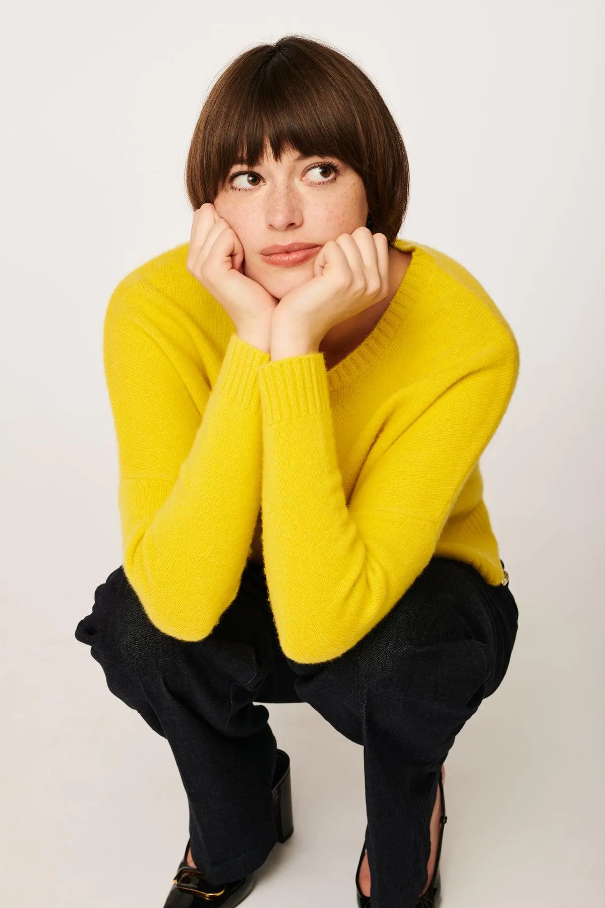 Pull col rond en cachemire