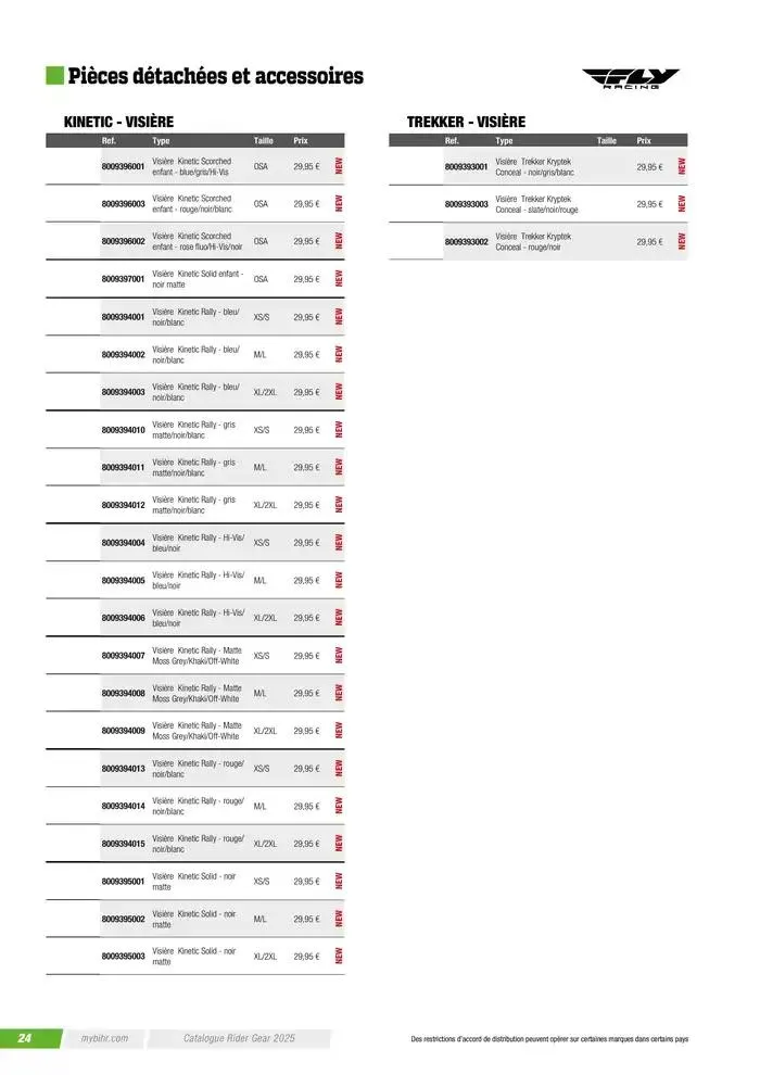 FLY RACING 2025 du 20 novembre au 31 août 2025 - Catalogue page 26