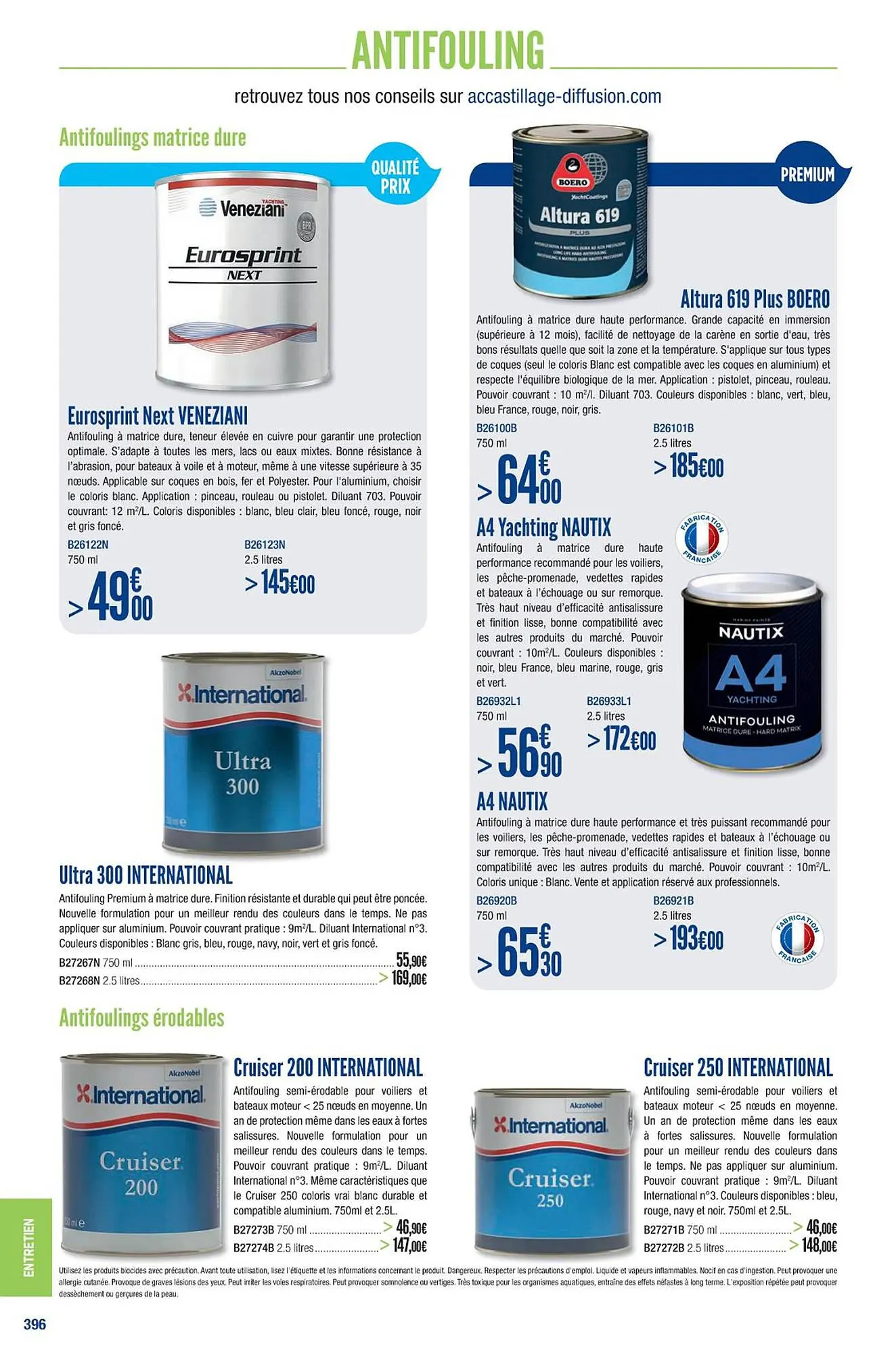 Catalogue Accastillage Diffusion du 1 mars au 31 décembre 2023 - Catalogue page 398