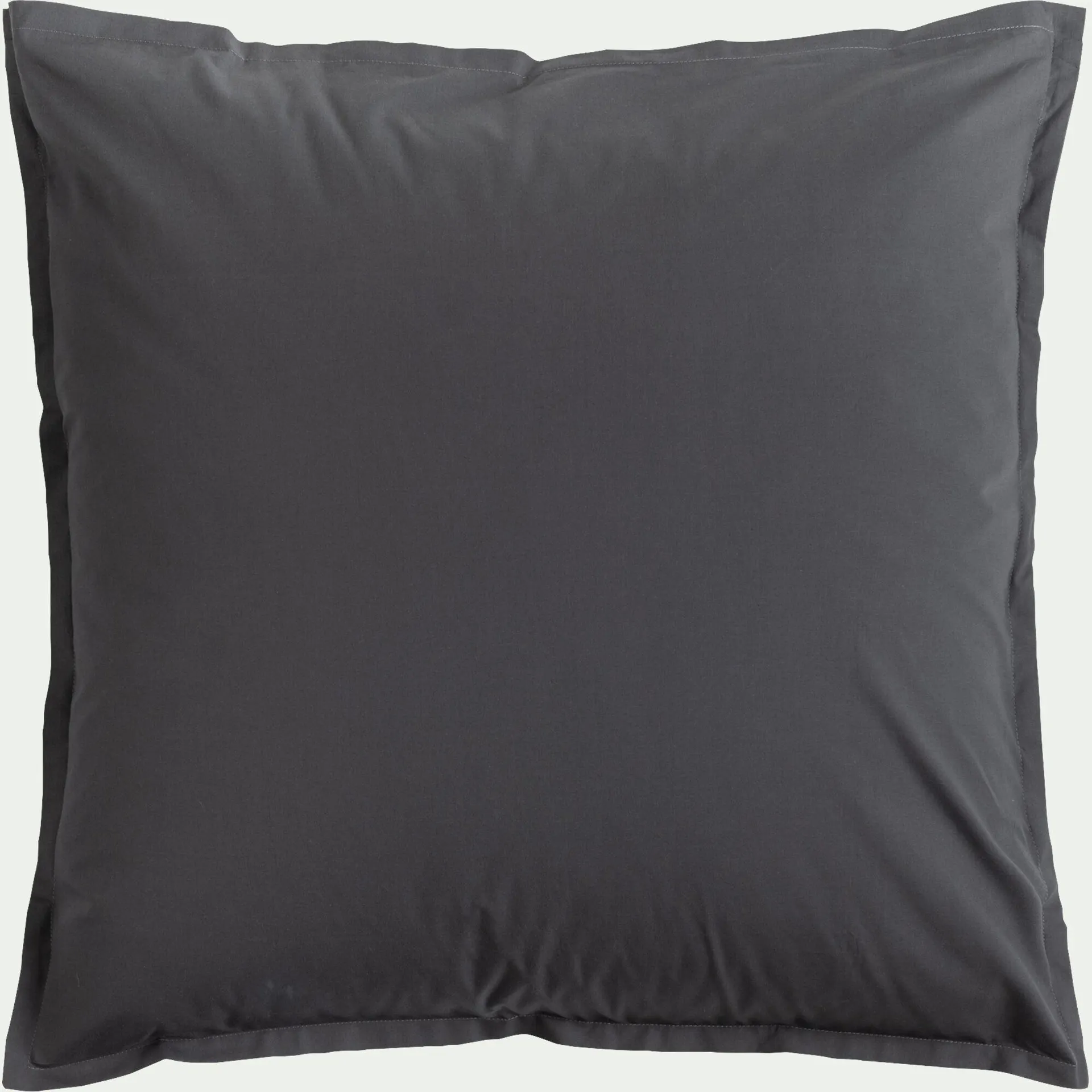 Lot de 2 taies d'oreiller en percale de coton - gris ardoise 65x65cm