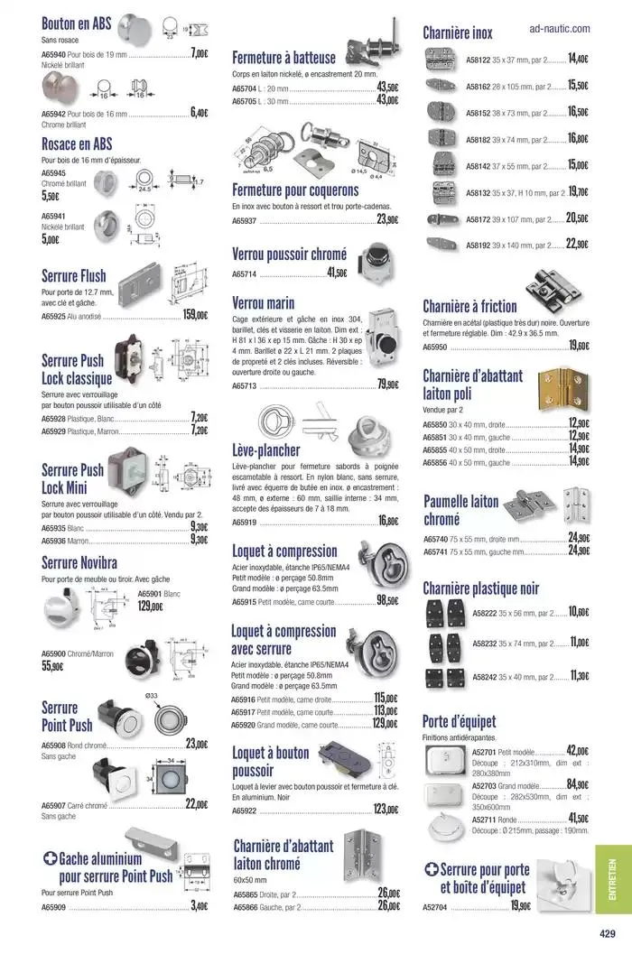 Catalogue Accastillage Diffusion 2025 du 1 janvier au 31 décembre 2025 - Catalogue page 431