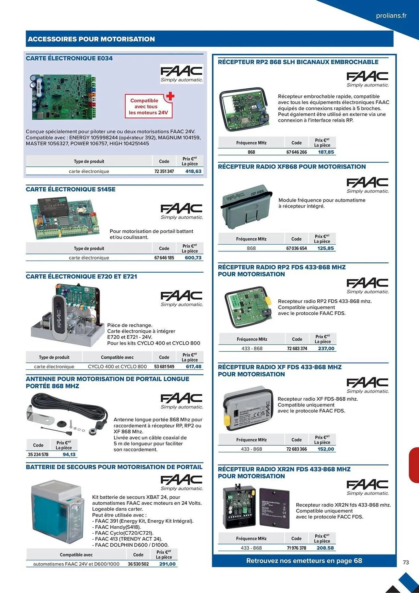 Catalogue Prolians du 2 octobre au 31 décembre 2025 - Catalogue page 73