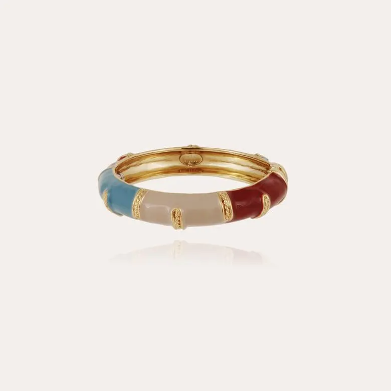 Idra enamel bracelet gold