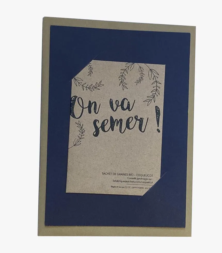 Carte "On va semer" à planter