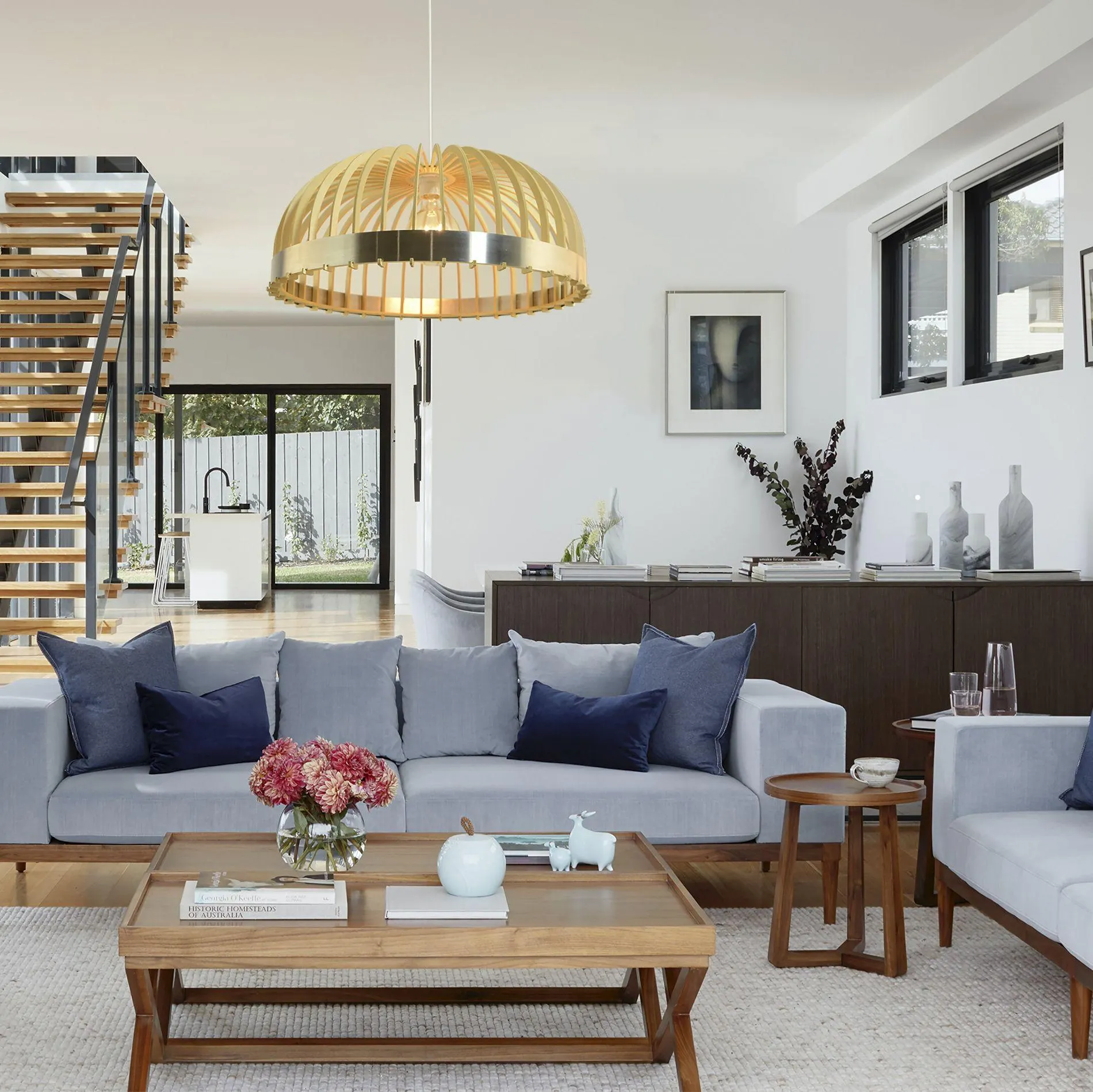 Suspension LINIGO en bois et en métal