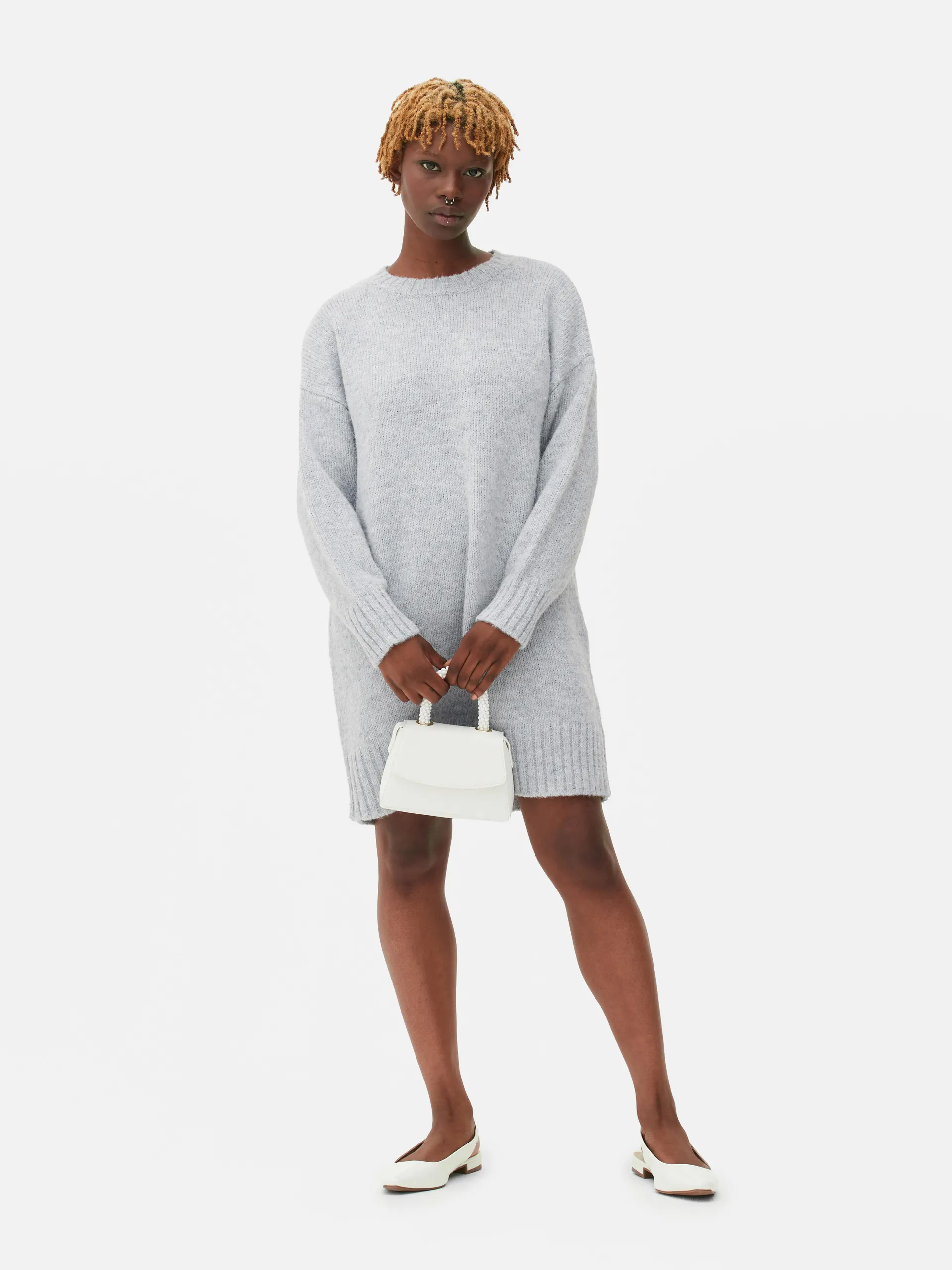 Robe-pull à ras-du-cou