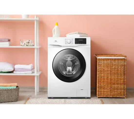 TCL Lave-linge hublot FF0814WA0FR 8kg Blanc