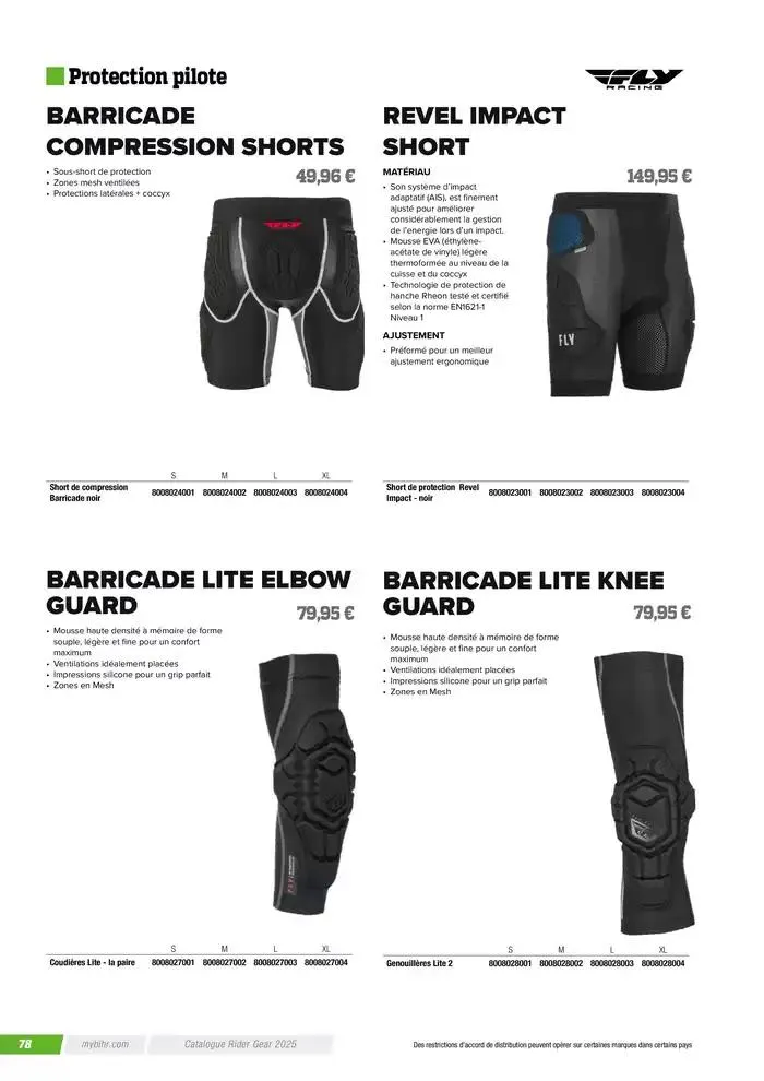 FLY RACING 2025 du 20 novembre au 31 août 2025 - Catalogue page 80