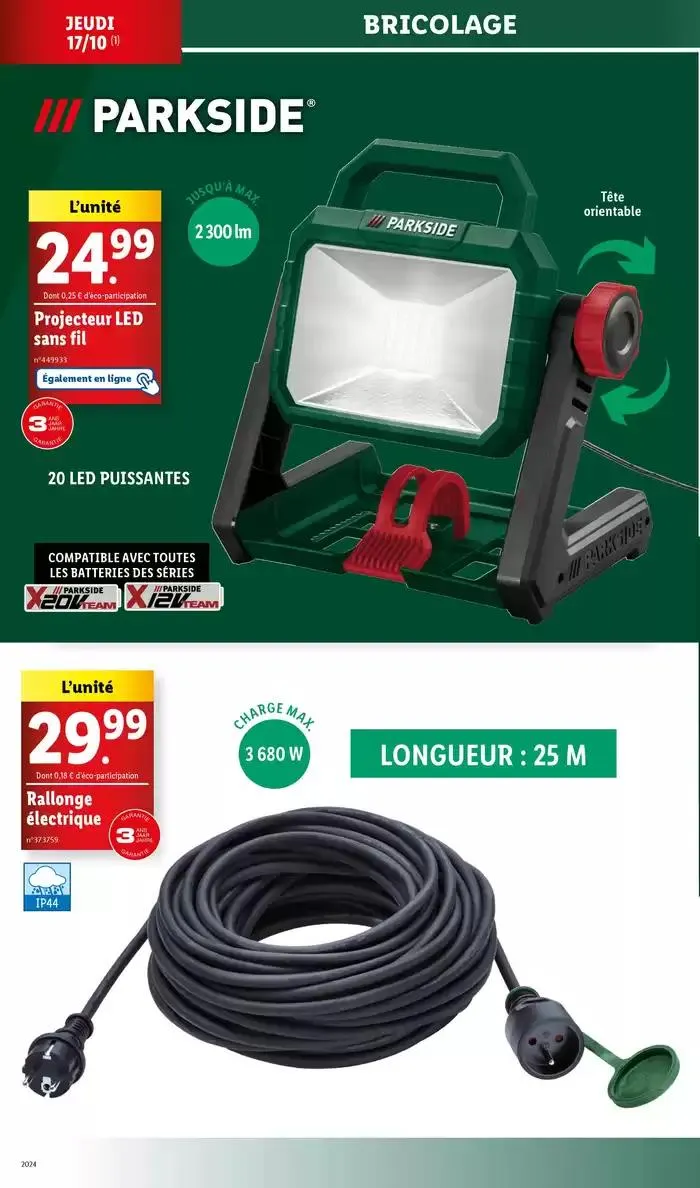 Bénéficiez de réductions sur nos articles mode, bricolage ou loisir cette semaine chez Lidl du 14 octobre au 17 octobre 2024 - Catalogue page 28