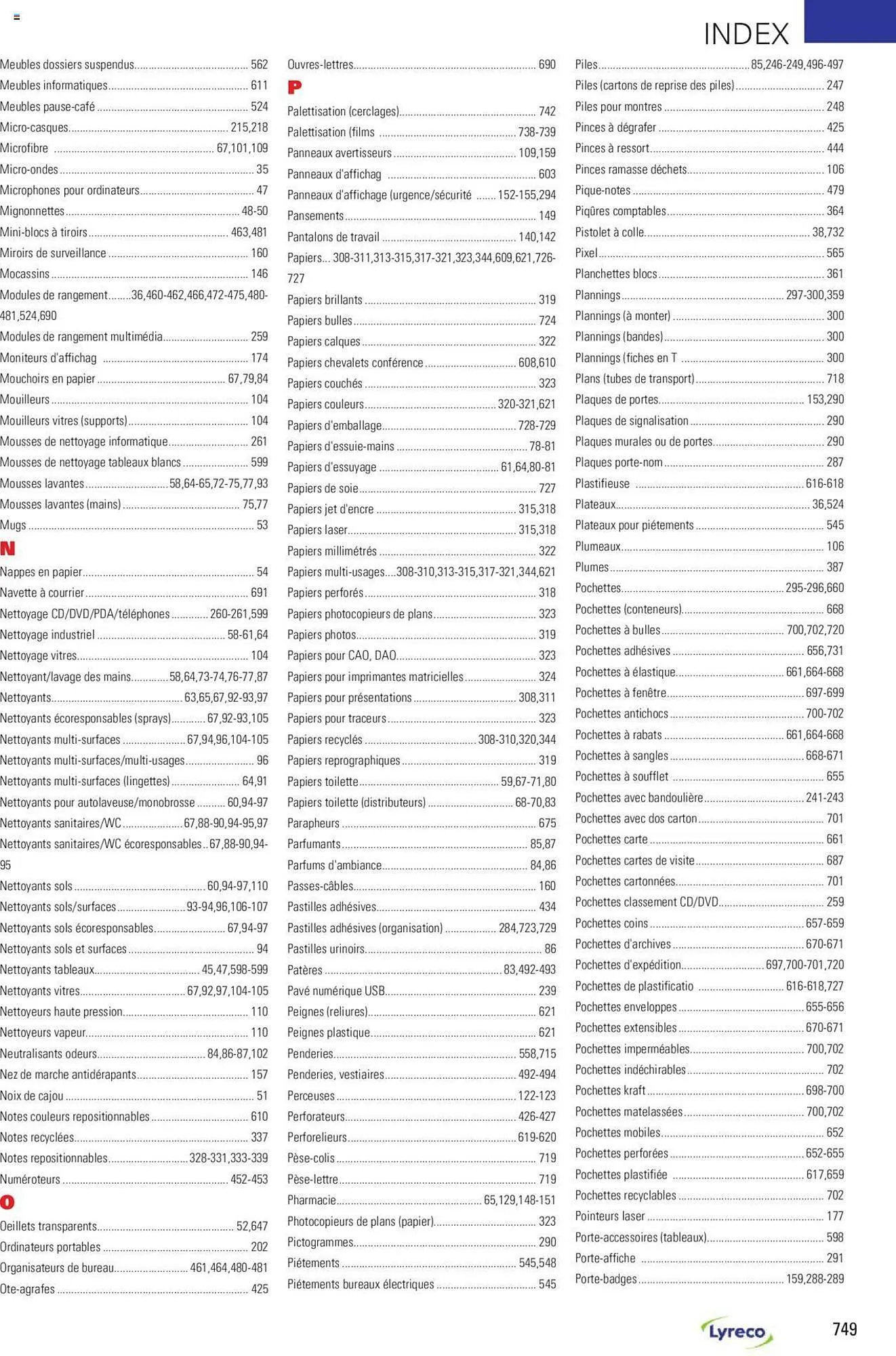 Catalogue Lyreco du 15 mai au 31 décembre 2023 - Catalogue page 749