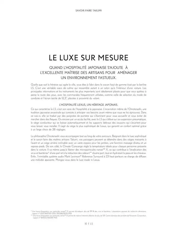 Lexus LS du 27 mars au 27 mars 2026 - Catalogue page 10