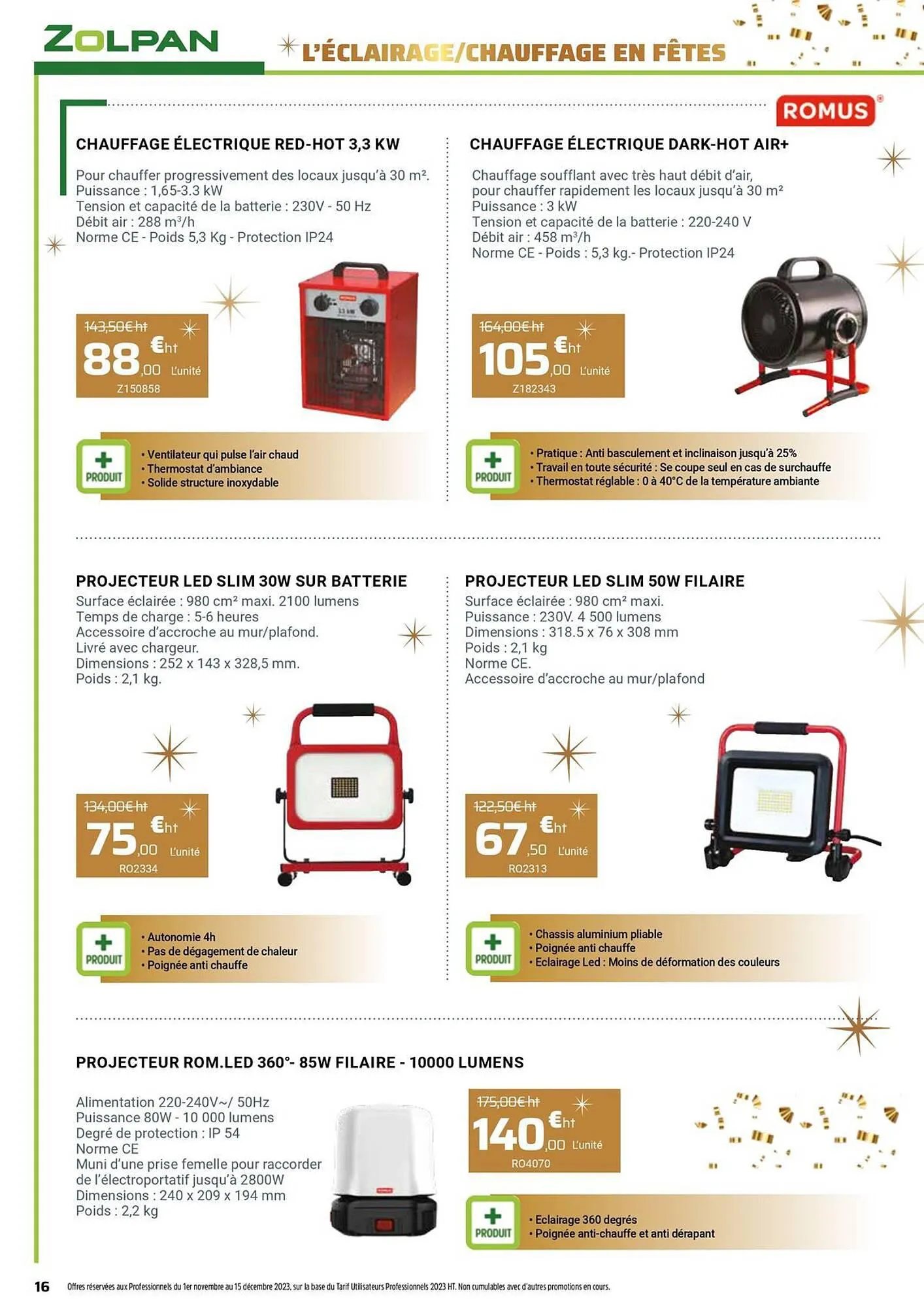 Catalogue Zolpan du 3 novembre au 15 décembre 2023 - Catalogue page 16