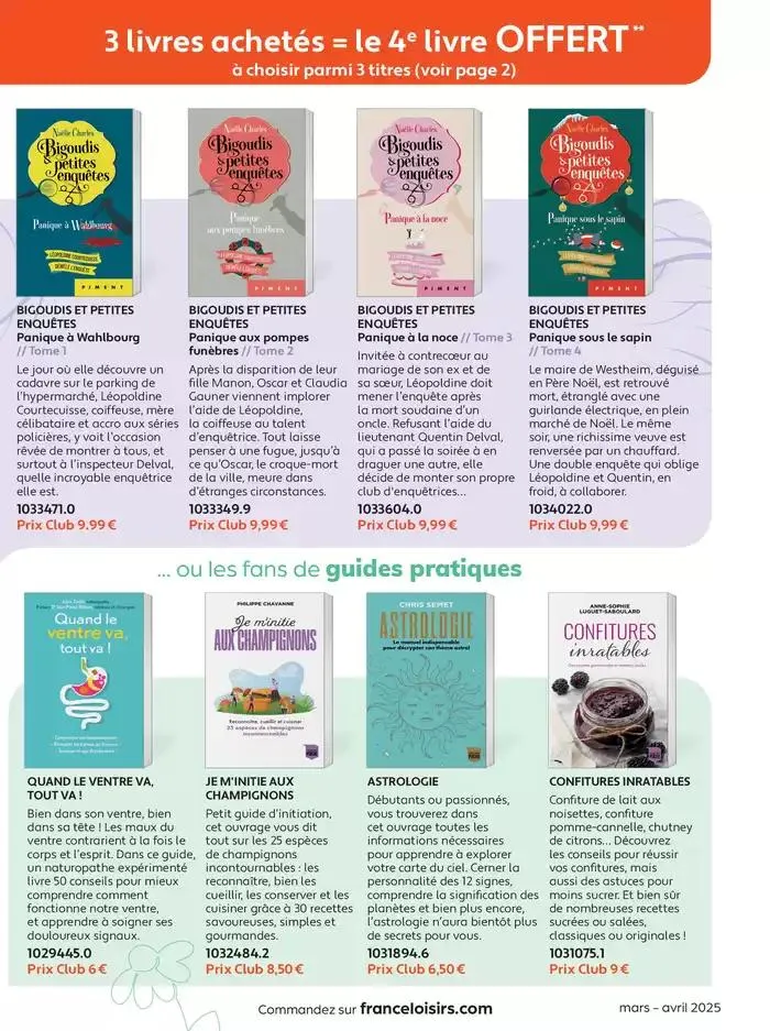 Mars - Avril 2025 du 4 mars au 30 avril 2025 - Catalogue page 91