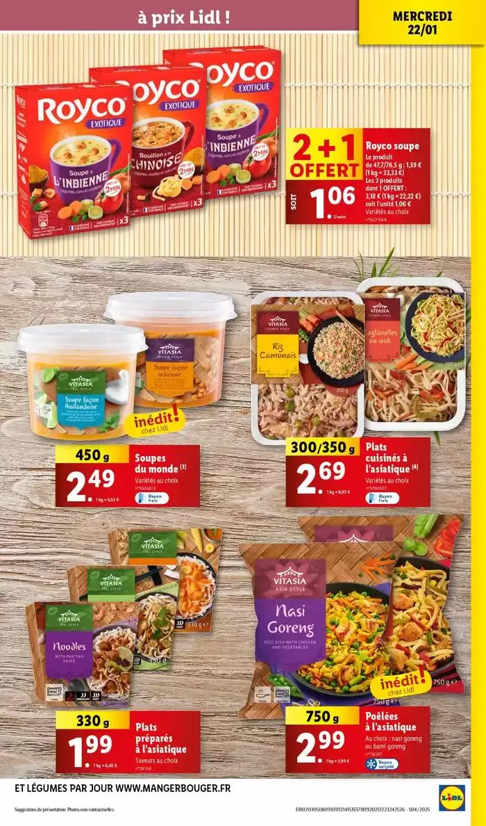 Lidl vous invite à un voyage culinaire en Asie avec leur gamme Vitasia! du 22 janvier au 28 janvier 2025 - Catalogue page 19