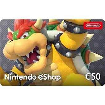 Code de téléchargement pour approvisionnement de compte Nintendo eShop 50€ : Compte français uniquement – Non remboursable