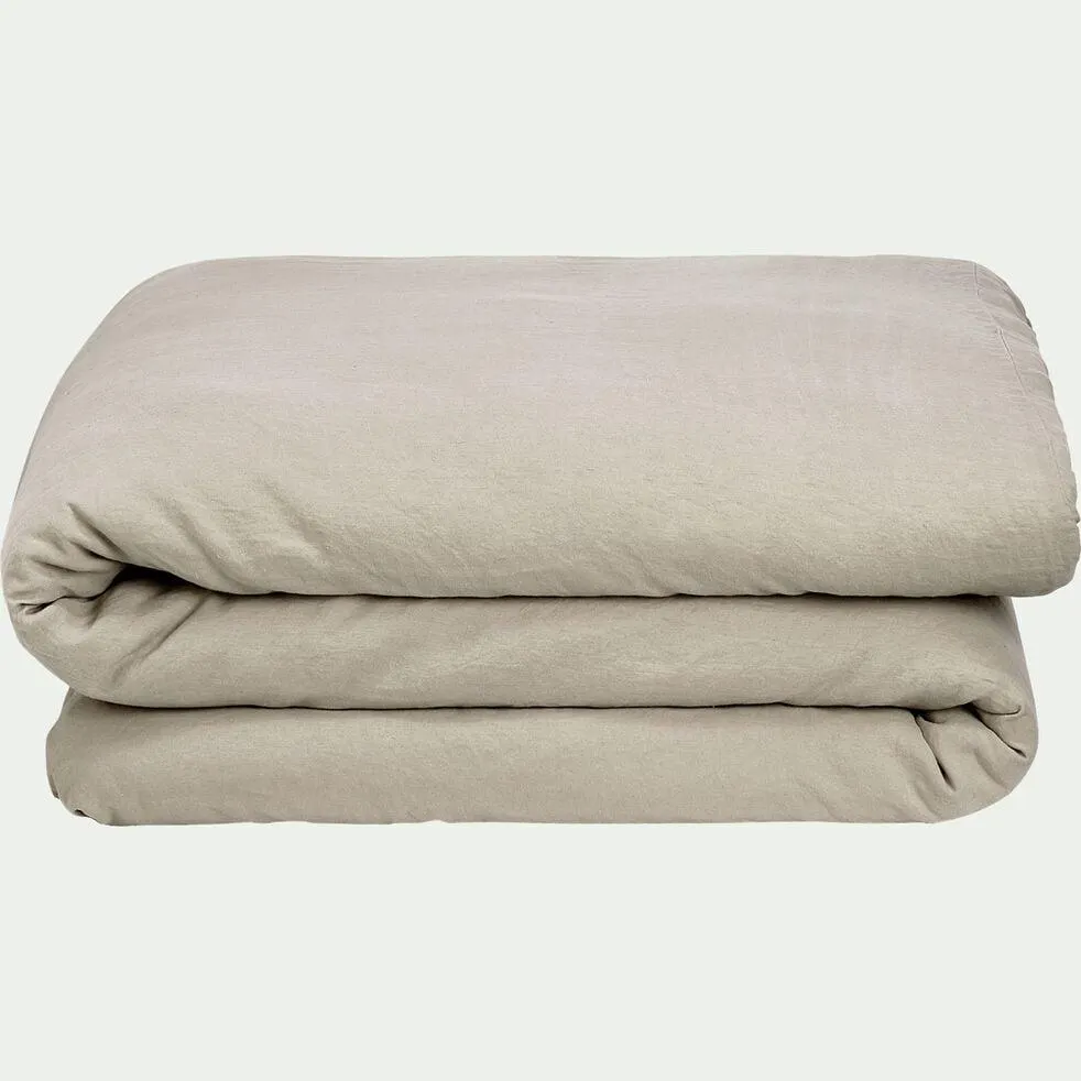 VENCE Housse de couette en lin lavé 240x220cm - beige