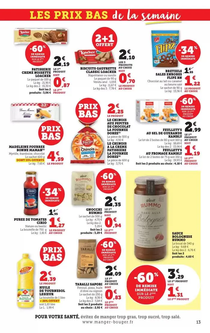 Les prix bas ! du 31 mars au 6 avril 2025 - Catalogue page 13