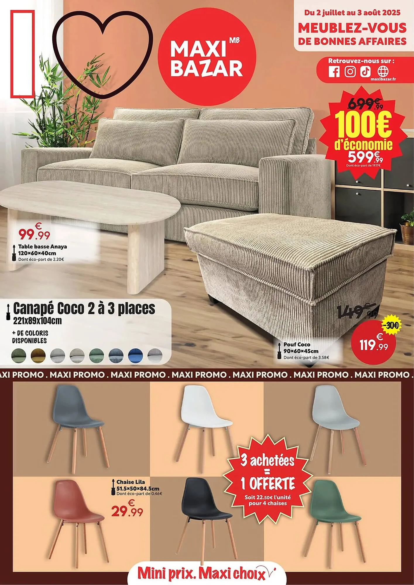 Catalogue Maxi Bazar du 2 juillet au 3 août 2025 - Catalogue page 1