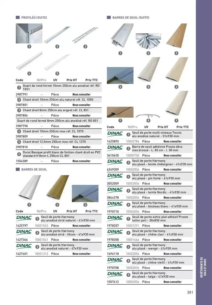 Matériaux 2025 du 1 janvier au 31 décembre 2025 - Catalogue page 381
