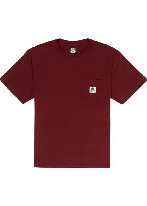 T-shirt - Basic Pkt Lbl M Kttp Otw - Bordeaux