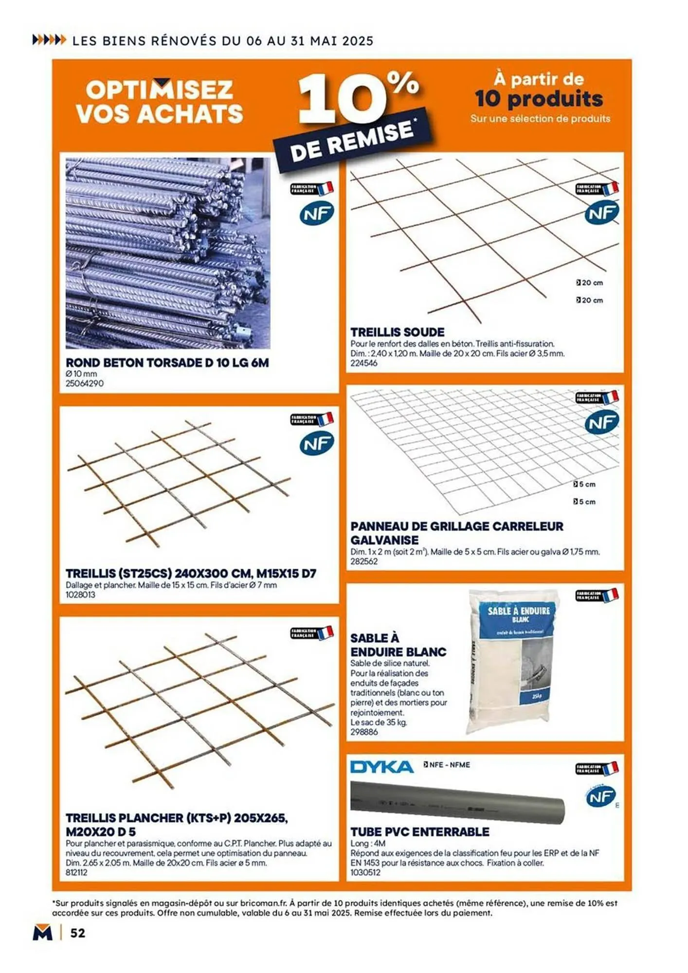 Catalogue Bricoman du 12 mai au 31 mai 2025 - Catalogue page 52
