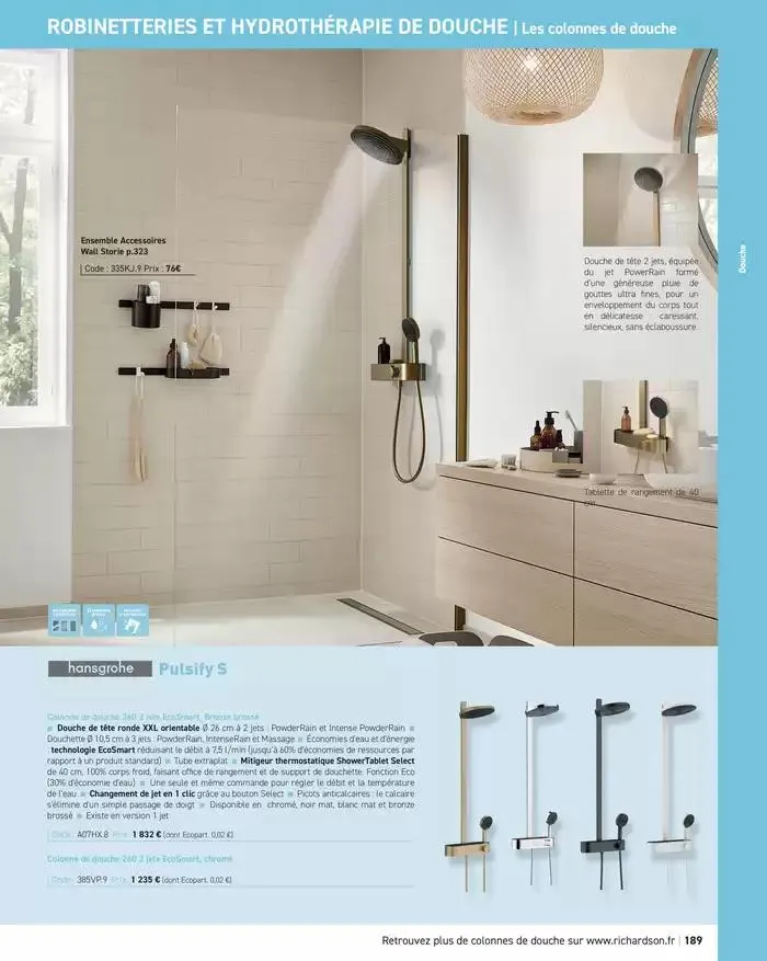 SALLE DE DE BAINS ET CARRELAGE 2025 du 11 avril au 31 décembre 2025 - Catalogue page 191