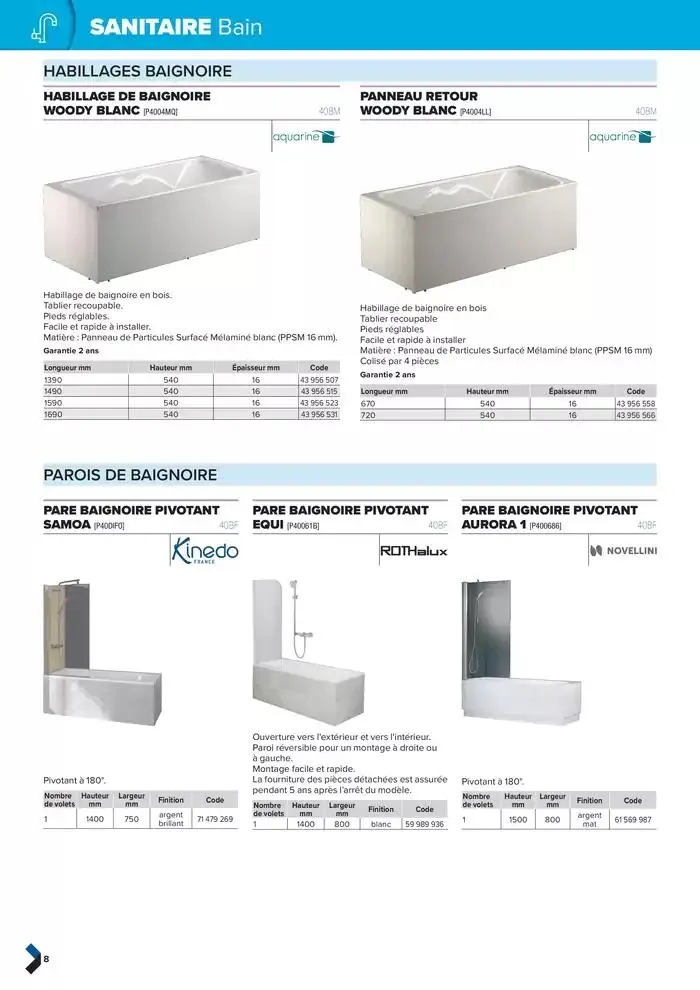Catalogue génie climatique & sanitaire | Édition 2024-2025 du 2 octobre au 31 décembre 2025 - Catalogue page 8