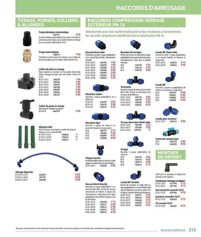 Les plaisir de l'eau Piscine,Spa,Arrosage du 10 mars au 31 décembre 2025 - Catalogue page 213