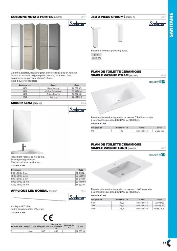 Catalogue génie climatique & sanitaire | Édition 2024-2025 du 2 octobre au 31 décembre 2025 - Catalogue page 29