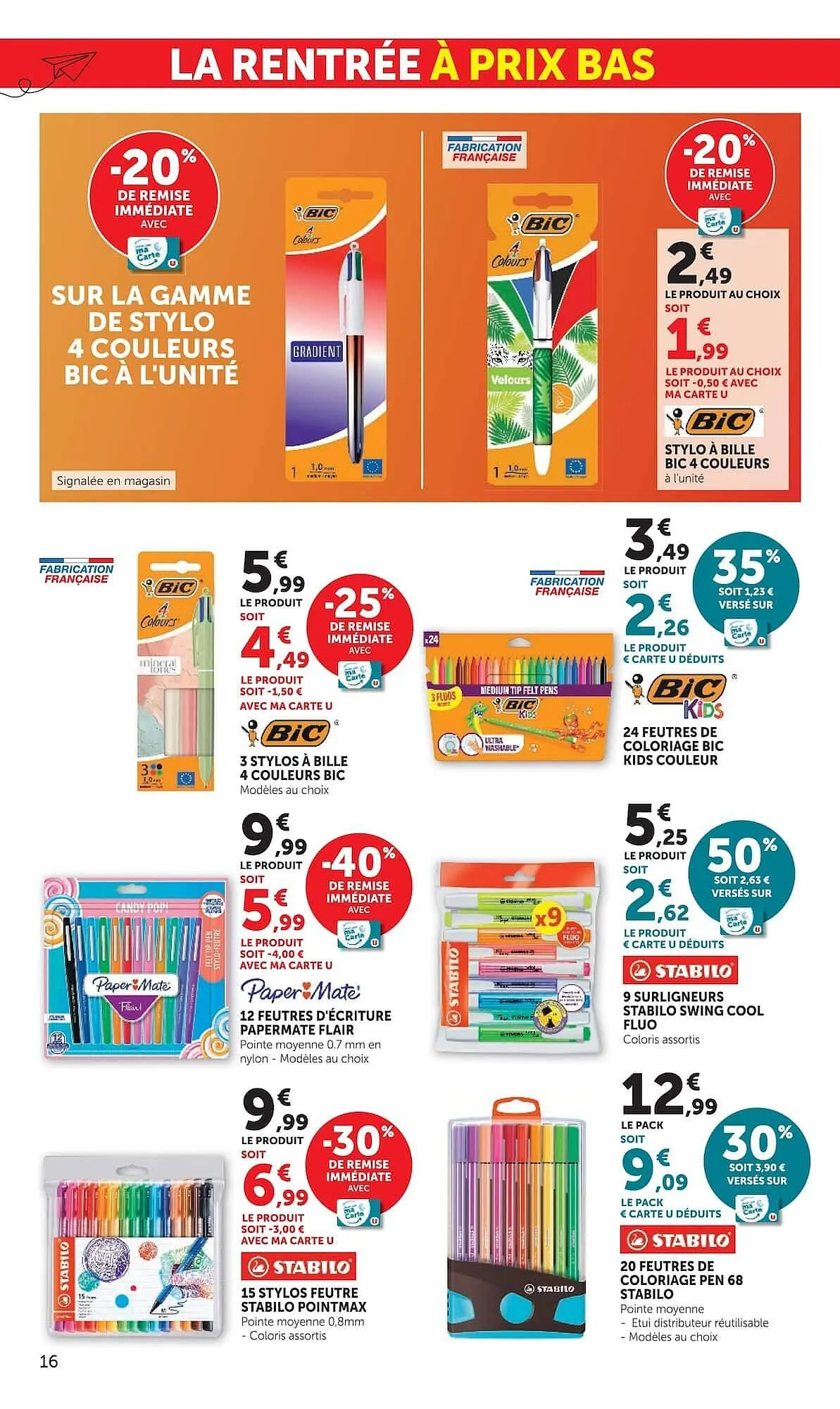 Catalogue Super U du 7 juillet au 9 août 2026 - Catalogue page 16