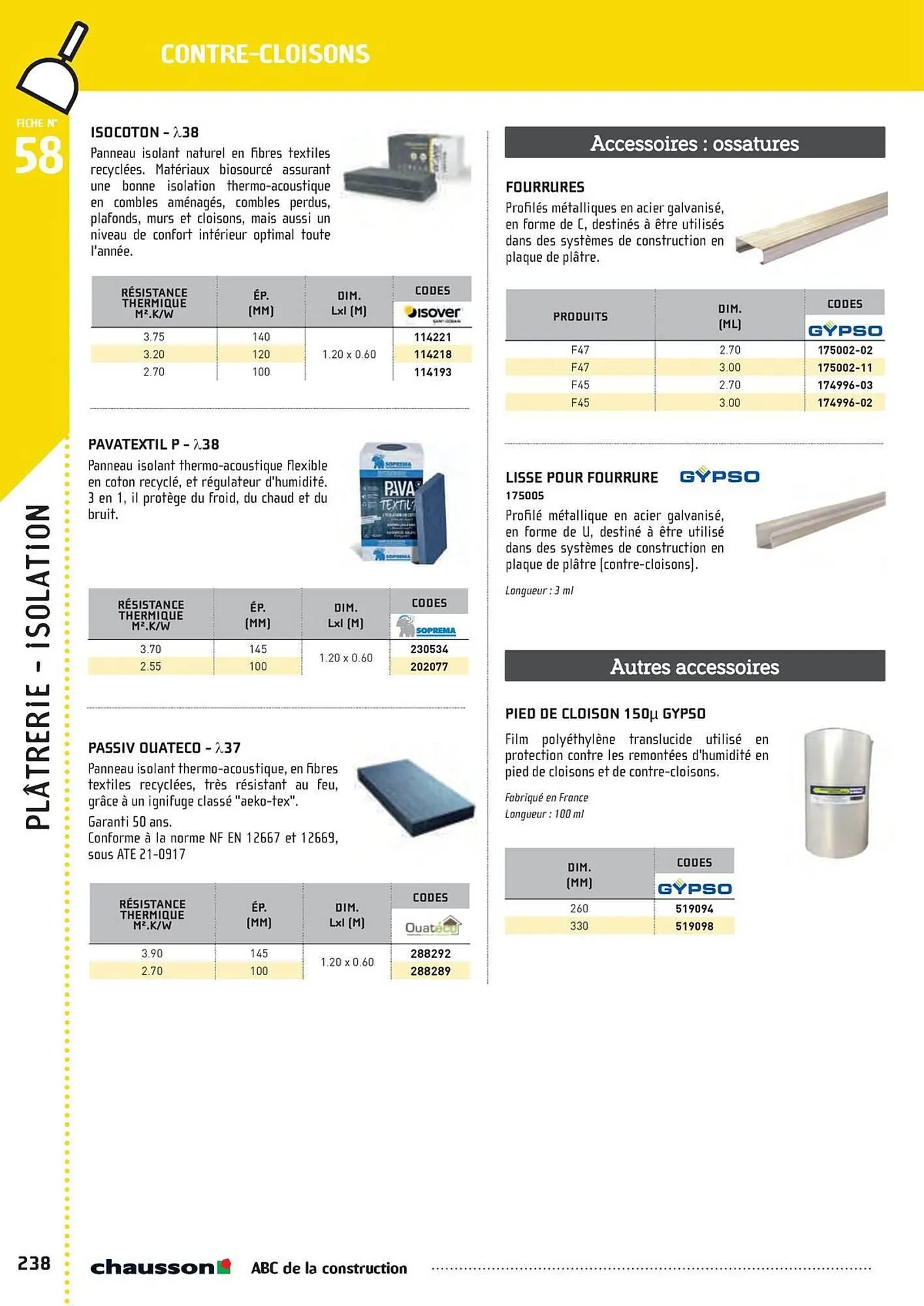 Catalogue Chausson Matériaux du 2 mai au 31 décembre 2025 - Catalogue page 240