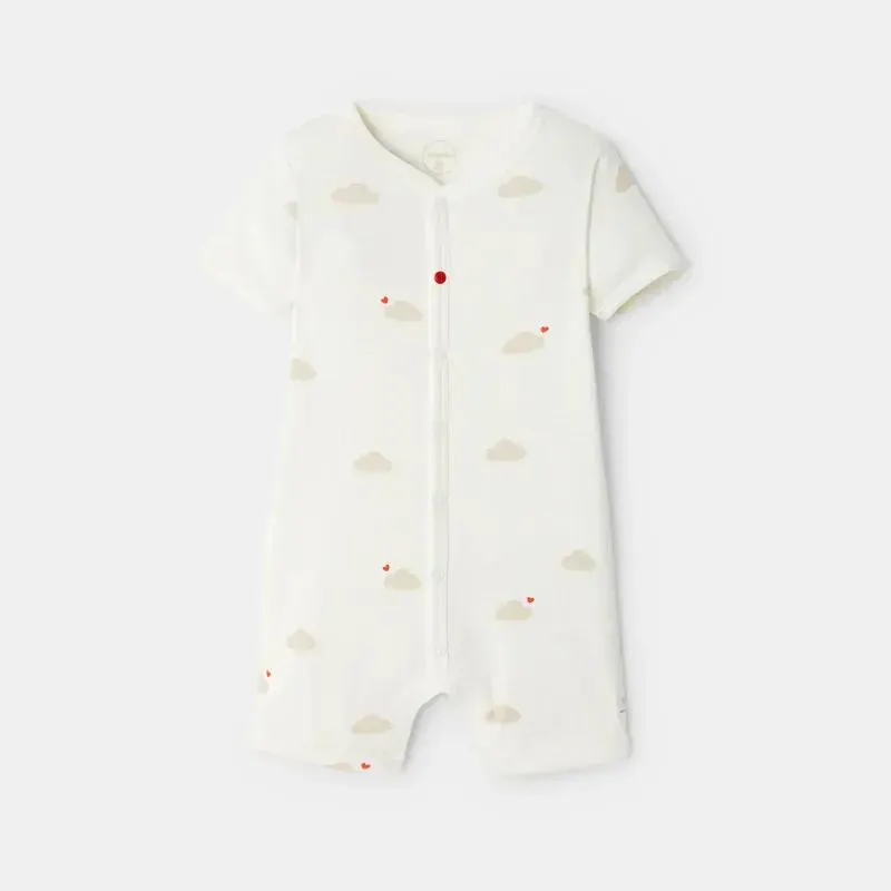 Combinaison courte en coton bébé mixte