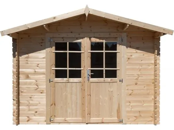 Abri De Jardin Bois 9.4 M² "lys" - 320 X 298 X 225 Cm - 28 Mm -habitat Et Jardin