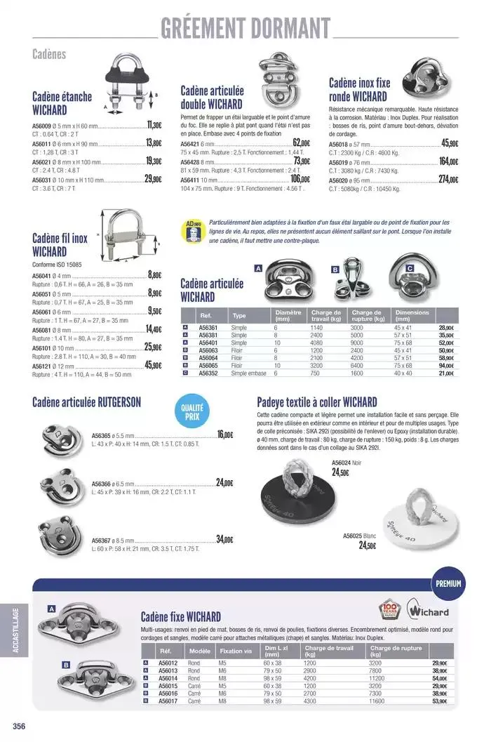 Catalogue Accastillage Diffusion 2025 du 1 janvier au 31 décembre 2025 - Catalogue page 358