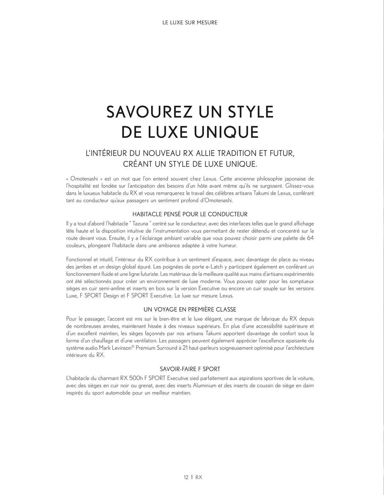 Catalogue Lexus du 21 décembre au 31 mars 2024 - Catalogue page 12